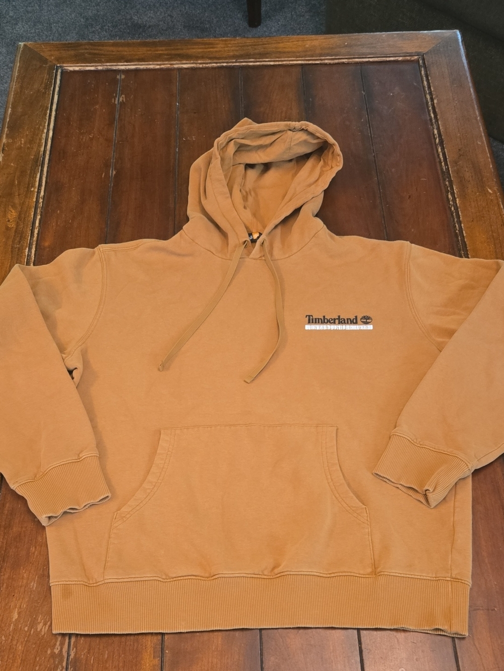 Timberland Caramel Brown Hooded Sweatshirt with Logo